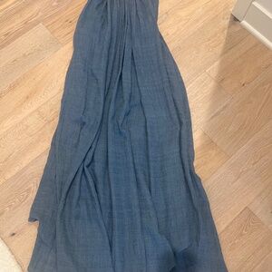 Heidi Merrick lightweight gauze like blue maxi dress - size O/S